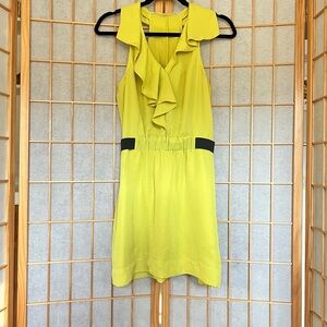 Elegant Yellow Ruffle Dress